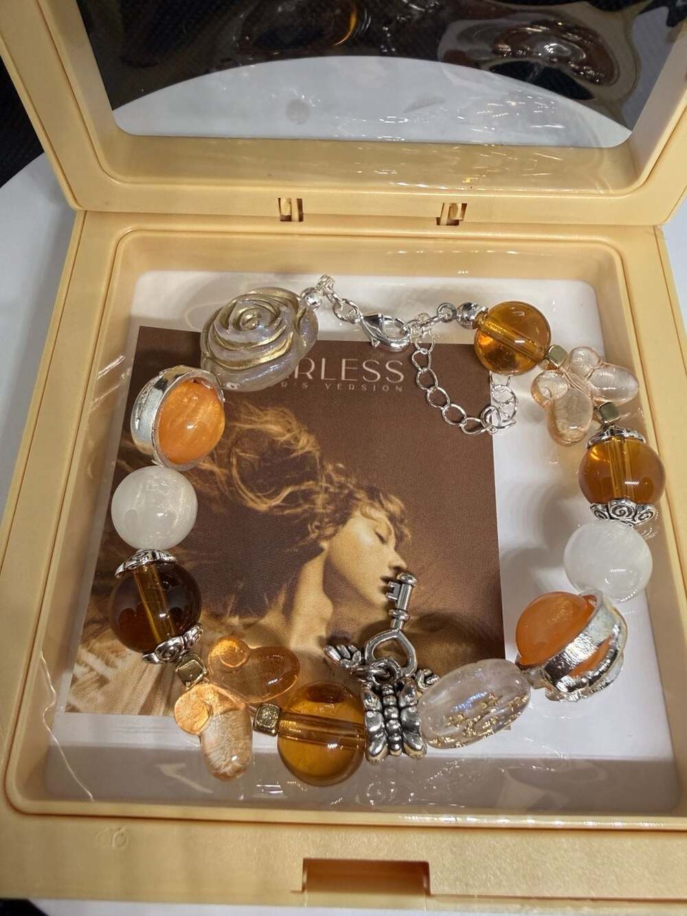 Taylor Swift Fearless (Taylor's Version) The Eras Tour Beaded Charm Bracelet wit